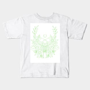 Death Moth with Flowers Kids T-Shirt